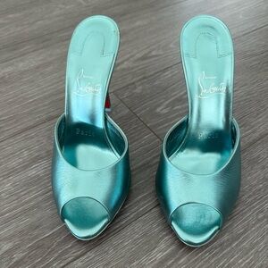 Christian Louboutin Me Dolly Metallic Leather Sandal 37.5